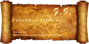 Felvinczi Illés névjegykártya